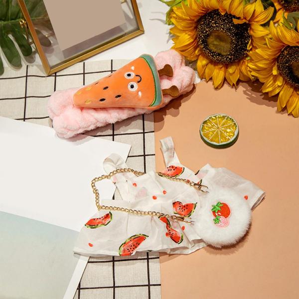 女の子の人形の服30cmのヘッドバンドでドレスアップBJDふり遊びおもちゃスイカヘッドバンド