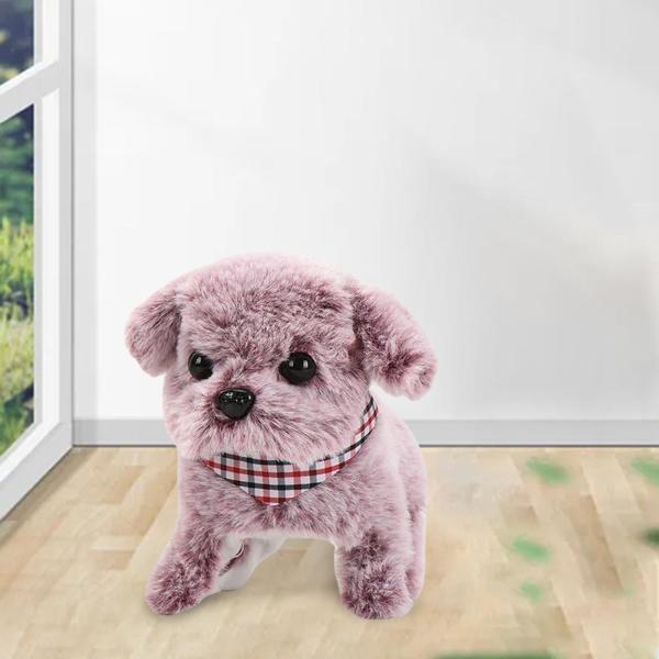 子供のための面白いおもちゃの楽しいロボットを振る電気ぬいぐるみ犬のしっぽライトパープルレッド