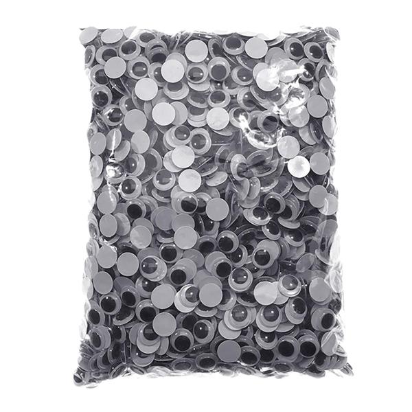 粘着性動眼ウィグルアイズDIYクラフト用プラスチックぬいぐるみ1000pcs24mm