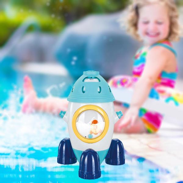 スプリンクラー不要バッテリー噴霧器風呂屋外夏の女の子のための楽しい水ロケットブルー