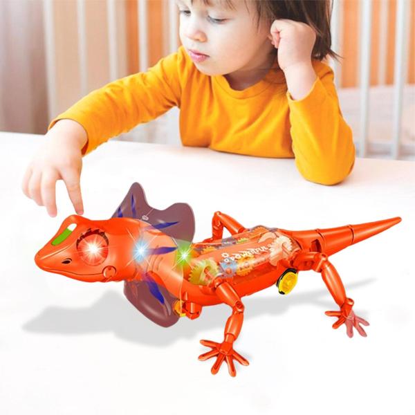 トカゲ電池式ロボット玩具、子供用電気ペット機械式トカゲ玩具｜stk-shop｜02