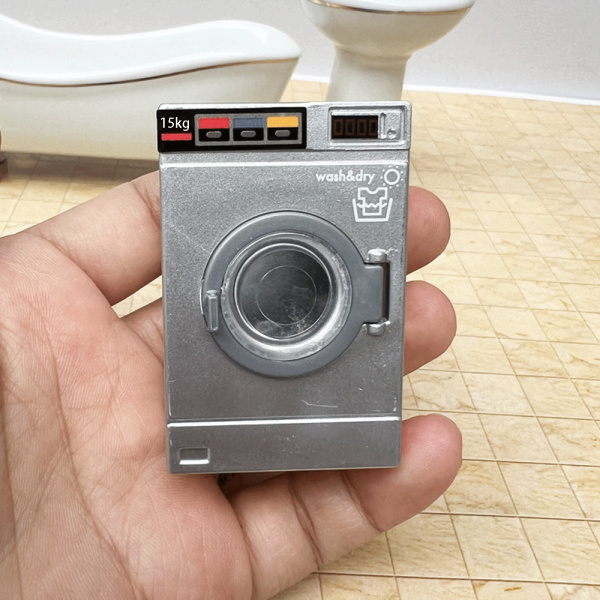 ドールハウス洗濯機ミニチュア1/12家電洗濯機バスルーム用