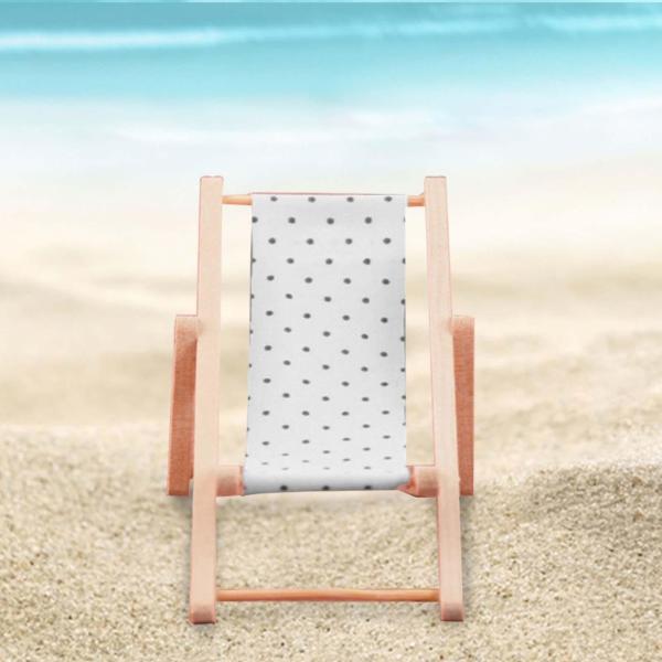 ミニチュアドールハウスビーチチェア家具アクセサリーガーデンデコレーションB