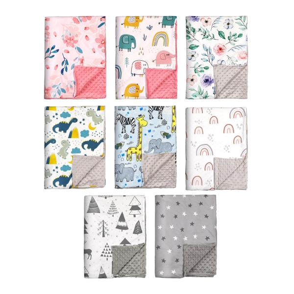 赤ちゃんおくるみ毛布おくるみラップ75x100cm新生児用航空機車ユニセックスピンクフラワー