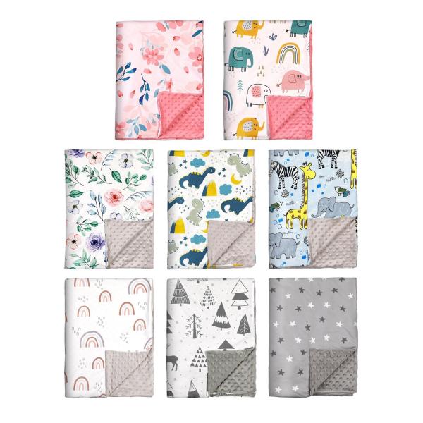 赤ちゃんおくるみ毛布おくるみラップ75x100cm新生児用航空機車ユニセックスピンクフラワー