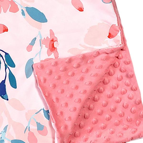 赤ちゃんおくるみ毛布おくるみラップ75x100cm新生児用航空機車ユニセックスピンクフラワー