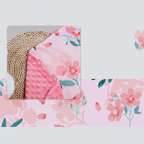 赤ちゃんおくるみ毛布おくるみラップ75x100cm新生児用航空機車ユニセックスピンクフラワー