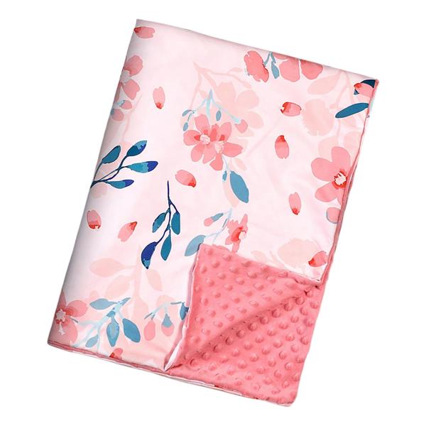 赤ちゃんおくるみ毛布おくるみラップ75x100cm新生児用航空機車ユニセックスピンクフラワー
