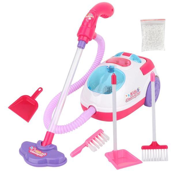 キッズ掃除機おもちゃ、ピンクミニ掃除機、幼児用掃除機セット、家電おもちゃロールプレイ親子ゲームふりプレイ｜stk-shop｜02