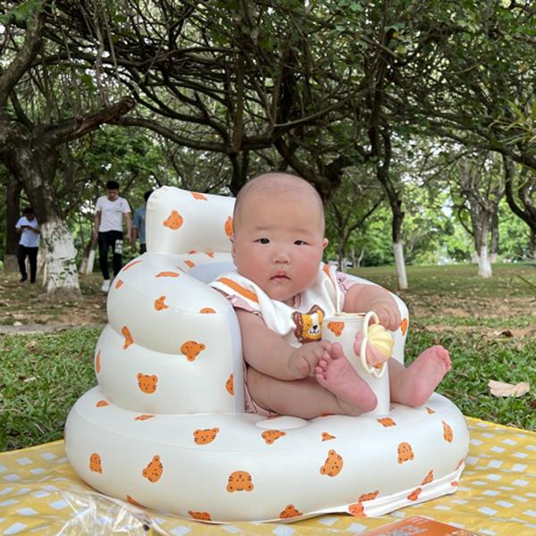 旅行用プールおもちゃの赤ちゃんのために座っている赤ちゃんのインフレータブルシート学習3ヶ月