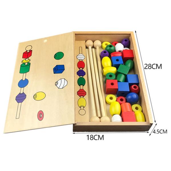 モンテッソーリスタッキングバランシングストーン就学前学習ビルディングブロックパズル教育ゲーム幼稚園のおもちゃ子供のための幼児赤ちゃん