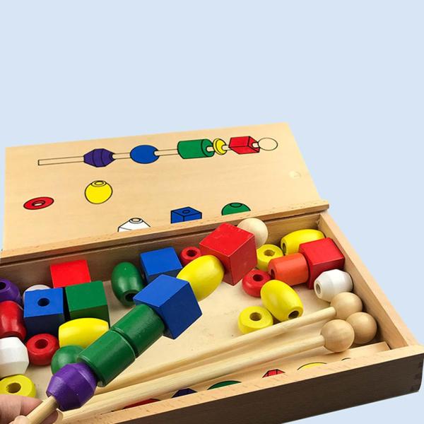 モンテッソーリスタッキングバランシングストーン就学前学習ビルディングブロックパズル教育ゲーム幼稚園のおもちゃ子供のための幼児赤ちゃん