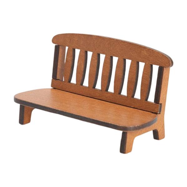 ミニドールハウスウッドベンチラン家具