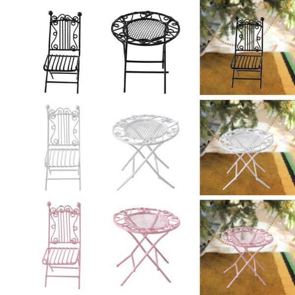 1/12 スケール ドールハウス テーブル チェア ミニチュア アクセサリー プレイハウス クラフト チェア ブラック