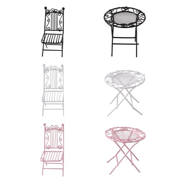 1/12 スケール ドールハウス テーブル チェア ミニチュア アクセサリー プレイハウス クラフト チェア ブラック