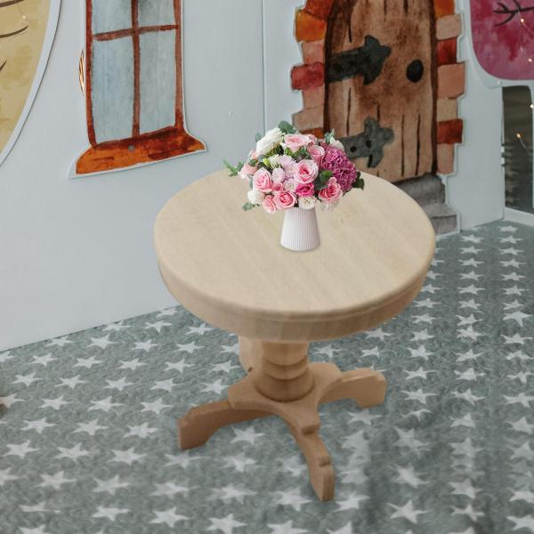 ドールハウス 木製テーブル ミニチュア ダイニングテーブル クラフト DIY シーン おもちゃ