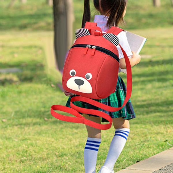 ハーネス ベア 子供用 バックパック ジッパー付き 漫画 おもちゃ用 レッド