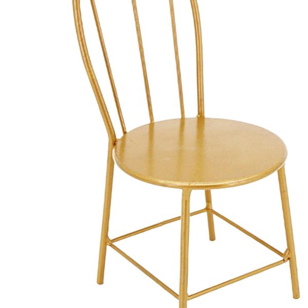 シミュレーション 1/6 スケール ドールハウス ミニモデル メタル ダイニングチェア 金色