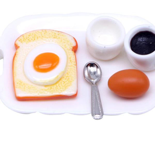 1/12 ドールハウス ミニチュア 朝食セット デコレーション用ミニチュアフード スタイルC