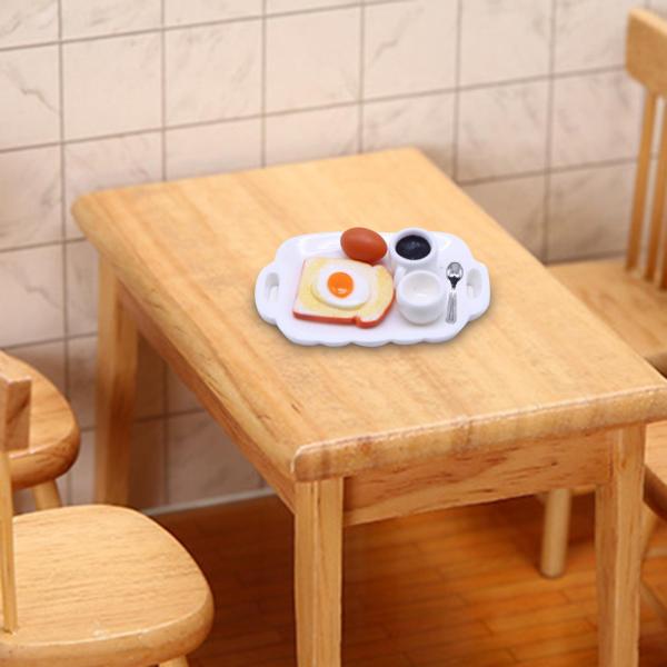 1/12 ドールハウス ミニチュア 朝食セット デコレーション用ミニチュアフード スタイルC