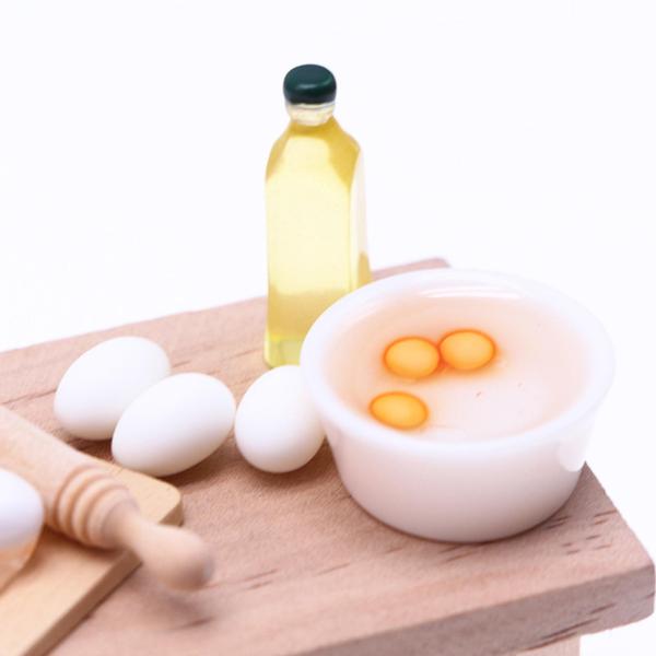 ミニチュアプレイセット ミニチュア麺棒 机と椅子の装飾 工芸品