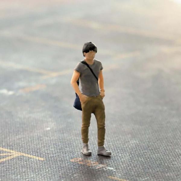 1/64 男性フィギュアジオラマ人物モデルミニチュアシーン S スケール装飾