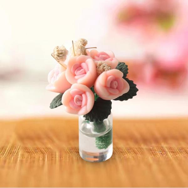 1/12 ミニチュア盆栽植物マイクロ風景フェアリーガーデンドールハウス鉢植えの花マイクロ風景ミニハウスモデルガールズボーイズギフト装飾 , 