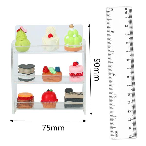 ドールハウス ケーキ キャビネット シミュレーション ショーケース デコレーション マイクロ ランドスケープ  シーン レイアウト フード 