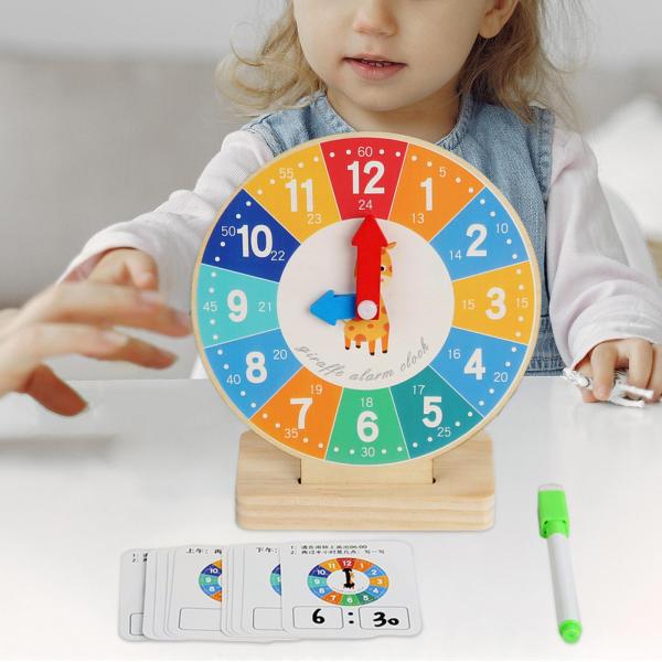 感覚玩具 子供教育時計 運動能力教育ギフト 誕生日プレゼント 木製時計おもちゃ モンテッソーリおもちゃ 幼稚園児幼児用｜stk-shop｜02