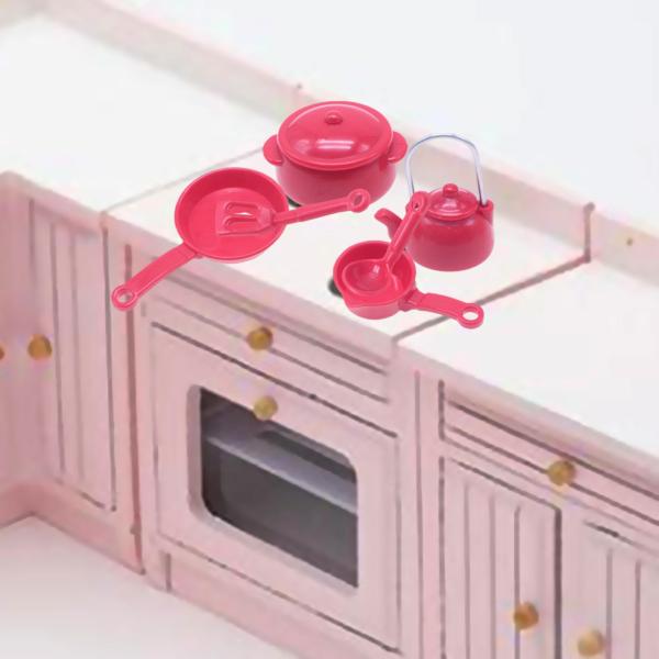 ミニキッチン用品モデル 1/12 ドールハウス調理器具、ダイニングルームキッチン装飾用