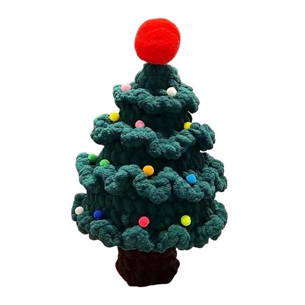 手かぎ針編みのクリスマスツリー スタイリッシュな手作り カウンタートップ クリスマス 家庭用 グリーン