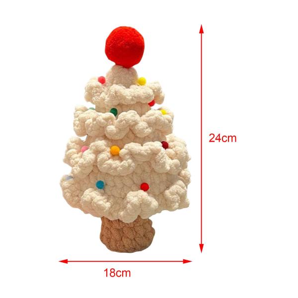 手かぎ針編みのクリスマスツリー スタイリッシュな手作り カウンタートップ クリスマス 家庭用 ホワイト