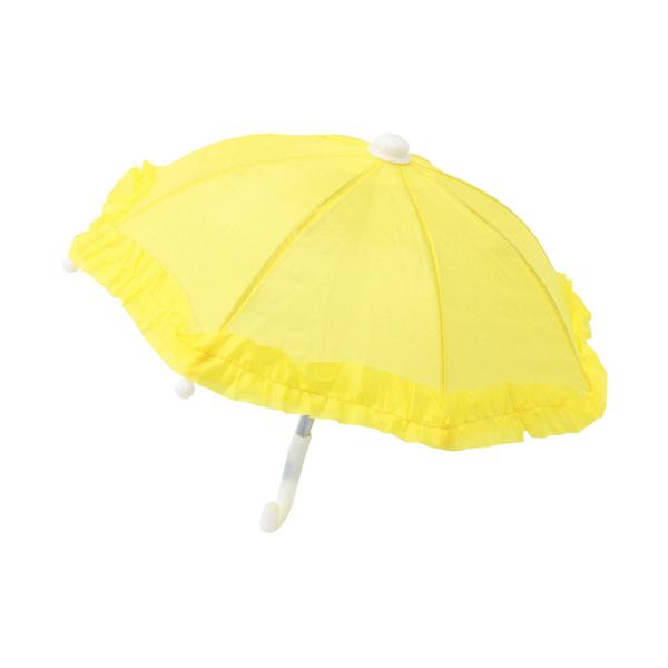 ドールハウス ミニチュア傘 ミニ雨傘装飾品 18 インチ人形用 イエロー