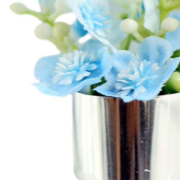 ミニチュア植木鉢植物ドールハウス植木鉢モデル 1/12 ドールハウス装飾ライトブルーの花