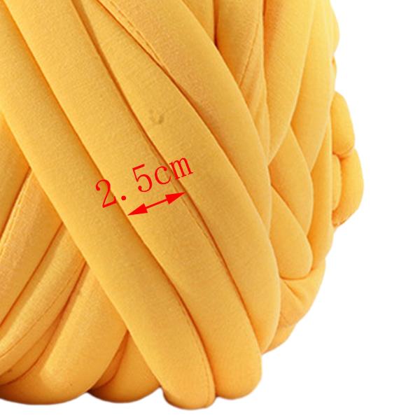 分厚いウール糸重量糸かぎ針編み布 DIY かさばる糸かさばる巨大な糸ニットマットセーターベッドフェンスタペストリー , 黄色
