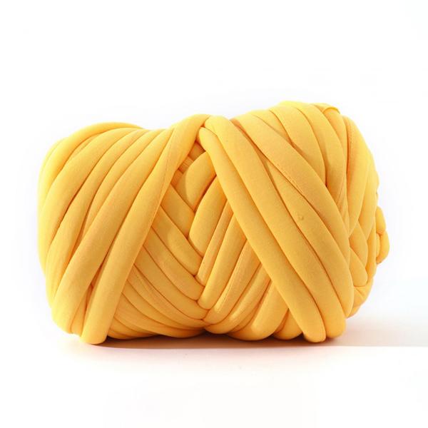 分厚いウール糸重量糸かぎ針編み布 DIY かさばる糸かさばる巨大な糸ニットマットセーターベッドフェンスタペストリー , 黄色