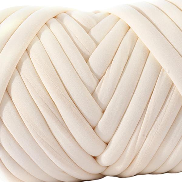 分厚いウール糸重量糸かぎ針編み布 DIY かさばる糸かさばる巨大な糸ニットマットセーターベッドフェンスタペストリー , クリーム