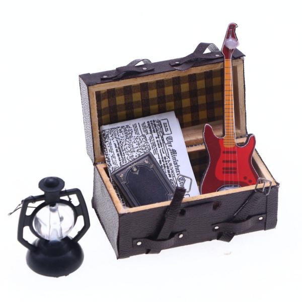 ドールハウス ミニ スーツケース 1/12 レトロ ヴィンテージ ジオラマ ドールハウス 写真小道具用