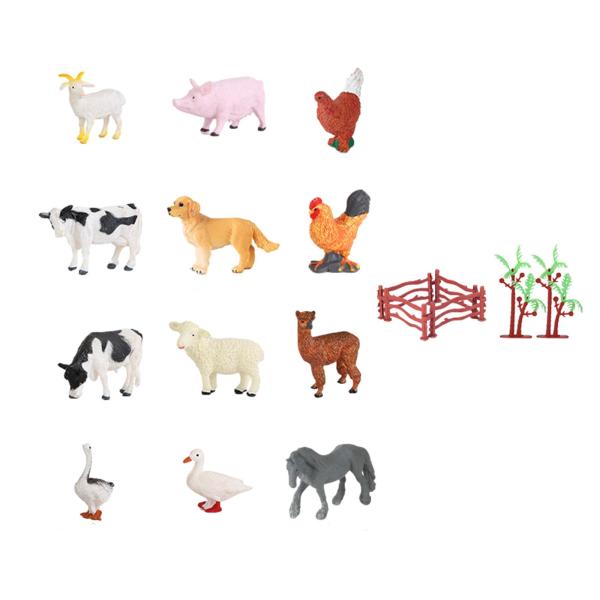リアルなミニ家畜フィギュア12個、幼児向け家畜フィギュアおもちゃ。｜stk-shop｜02