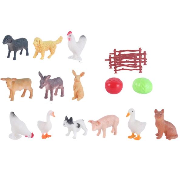 リアルなミニ家畜フィギュア12個、幼児向け家畜フィギュアおもちゃ。｜stk-shop｜03