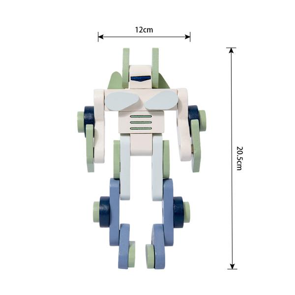 変形おもちゃ 木製ロボット組立玩具 可動ジョイント建設おもちゃ DIY 木製工芸品 組み立て玩具 就学前ご褒美用