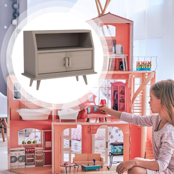 1:12スケール ドールハウス 多層シューズキャビネット ミニチュアホーム家具 ミニチュアキッズごっこ遊びおもちゃ マイクロ風景用