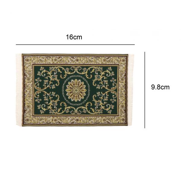 1:12 スケール ドールハウス カーペット ホーム リビングルーム ミニ織りラグ ミニハウス装飾 A13