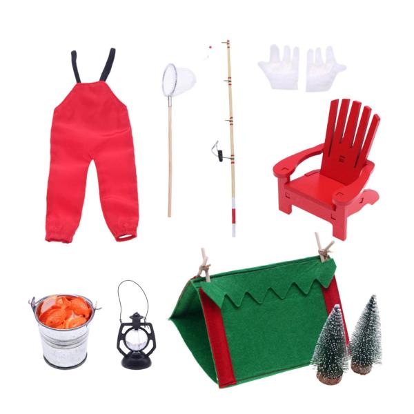 クリスマスエルフアクセサリー 釣り衣装 クリスマスエルフ服アクセサリー キャンプ用アクセサリー 写真撮影用小道具 パーティーの記念品