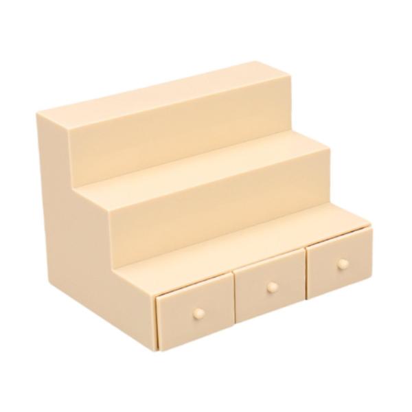 1/12スケール ミニチュアシェルフ プレイハウス 収納 装飾 ドールハウス 家具 アプリコット色