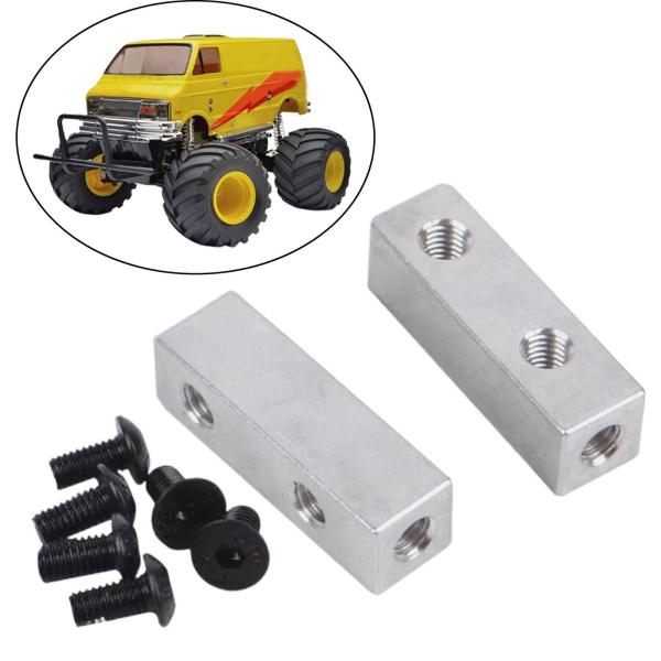 2個のRCサーボマウント 取り付け簡単 DIYアクセサリー 1/10 CW01モデルRCカー用 銀