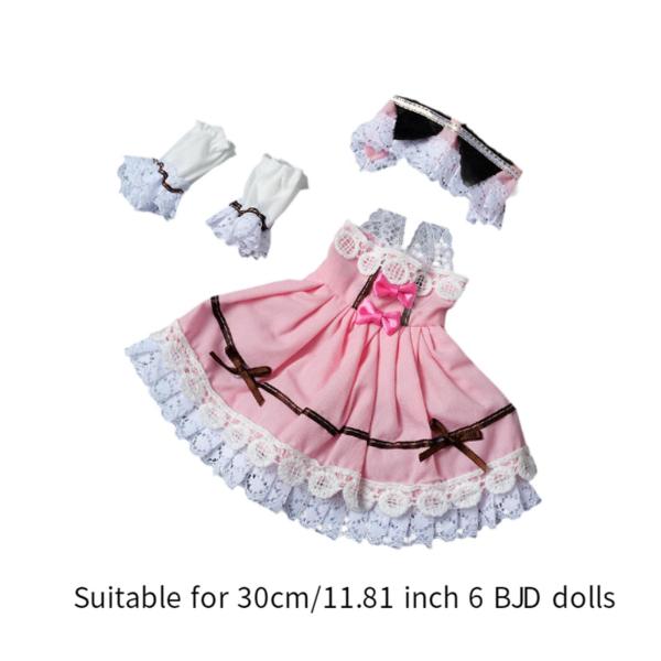 1/6 人形用プリンセスドレス ドレスアップ 衣類 11.81 インチ アクションフィギュア 人形 ファッション ガール用 自分だけの人形用コスプレ衣