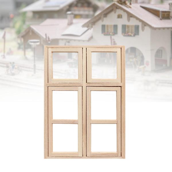 1/12 ドールハウス 窓 ミニ DIY シャッター リビングルーム DIY シーン デコレーション A