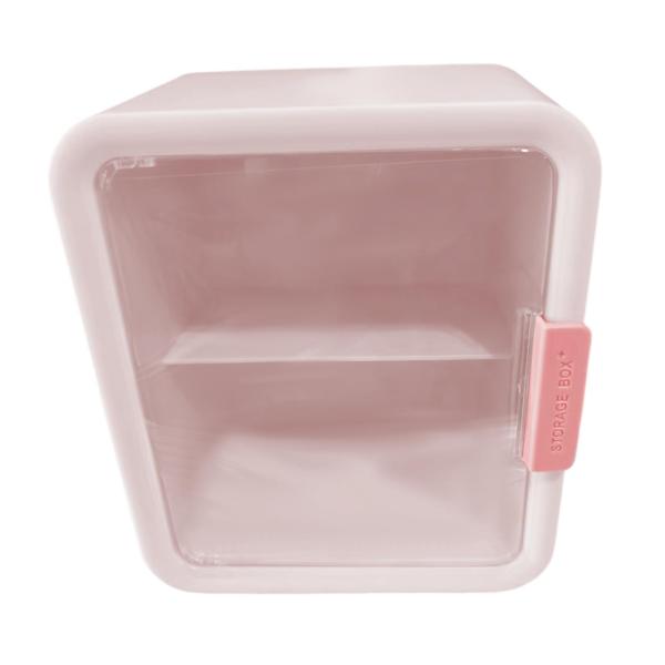 クリアディスプレイボックス ミニフィギュアおもちゃアクションフィギュア用クリア収納ボックス ピンク