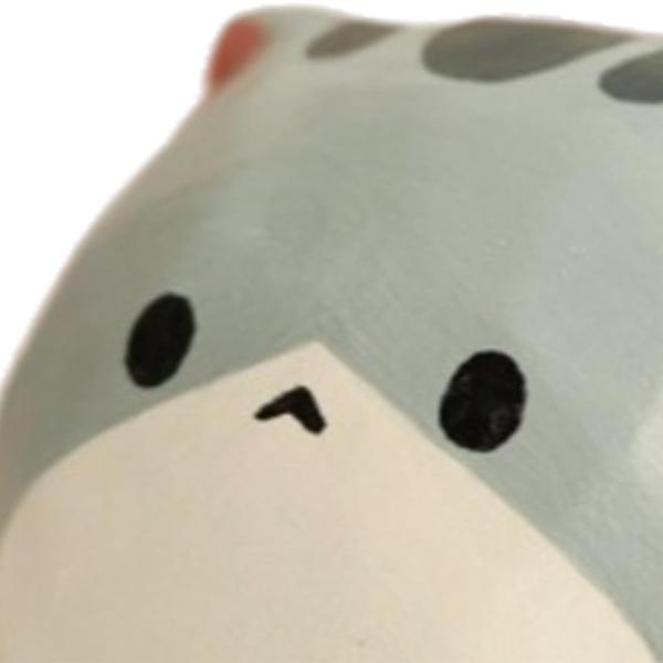 木製魚ドラム ソリッドウッド 瞑想アクセサリー コンパクトオーナメント 手作り猫